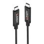 Lindy 5m Active USB 3.2 Gen 2 C/C laidas, 5 m, USB C, USB C, USB 3.2 Gen 2 (3.1 Gen 2), 10 Gbit/s, juoda