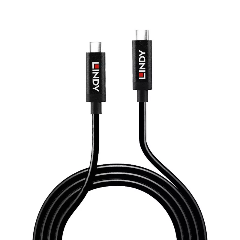 Lindy 5m Active USB 3.2 Gen 2 C/C laidas, 5 m, USB C, USB C, USB 3.2 Gen 2 (3.1 Gen 2), 10 Gbit/s, juoda