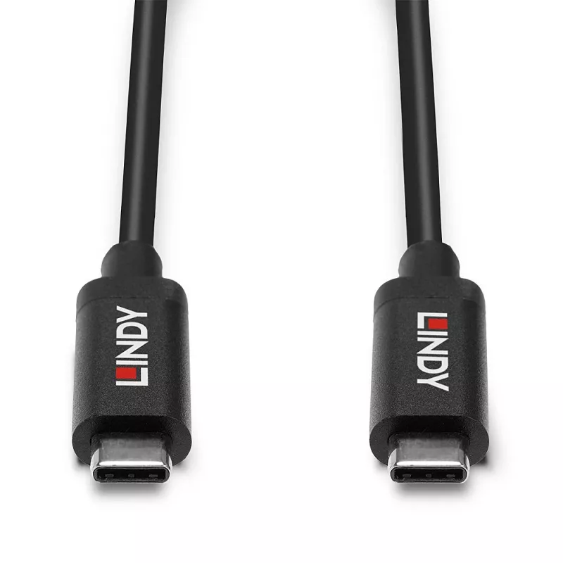 Lindy 5m Active USB 3.2 Gen 2 C/C laidas, 5 m, USB C, USB C, USB 3.2 Gen 2 (3.1 Gen 2), 10 Gbit/s, juoda