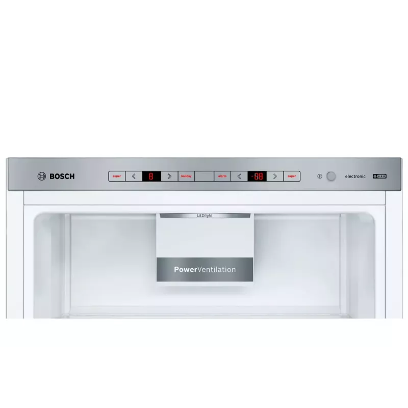 Bosch Serie 6 KGE36AICA šaldytuvas-šaldiklis, laisvai pastatomas, 308 L, nerūdijantis plienas