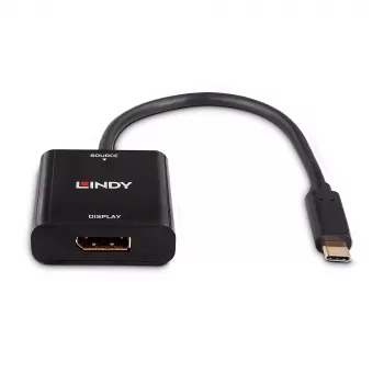 Lindy USB Type C į DisplayPort 4K144 keitiklis, USB Type-C, DisplayPort išvestis, 3840 x 2160 pikselių