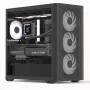 Mini bokštinis korpusas Aerocool D301A Black Wood ATX maitinimo šaltiniui