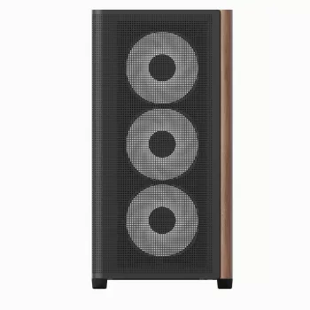 Mini bokštinis korpusas Aerocool D301A Black Wood ATX maitinimo šaltiniui