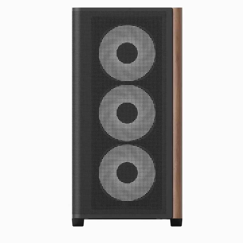 Mini bokštinis korpusas Aerocool D301A Black Wood ATX maitinimo šaltiniui