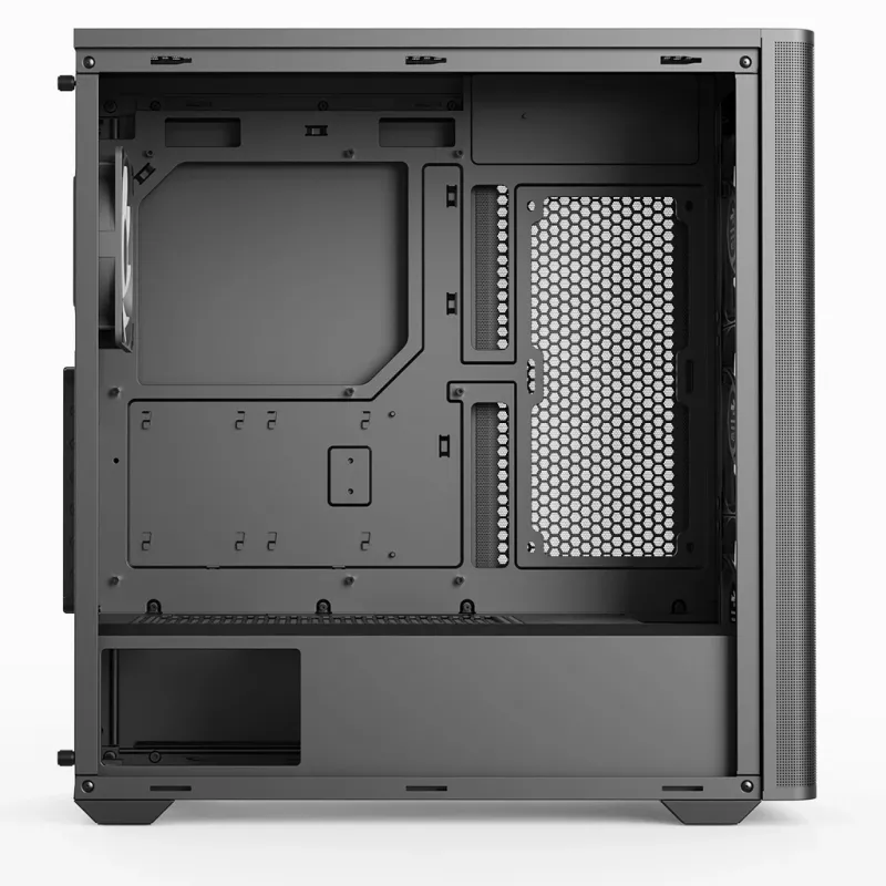Mini bokštinis korpusas Aerocool D301A Black Wood ATX maitinimo šaltiniui