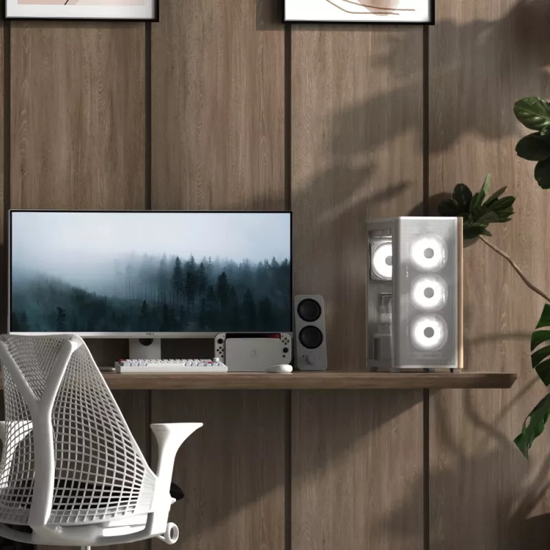 Mini bokštinis korpusas Aerocool D301A Black Wood ATX maitinimo šaltiniui