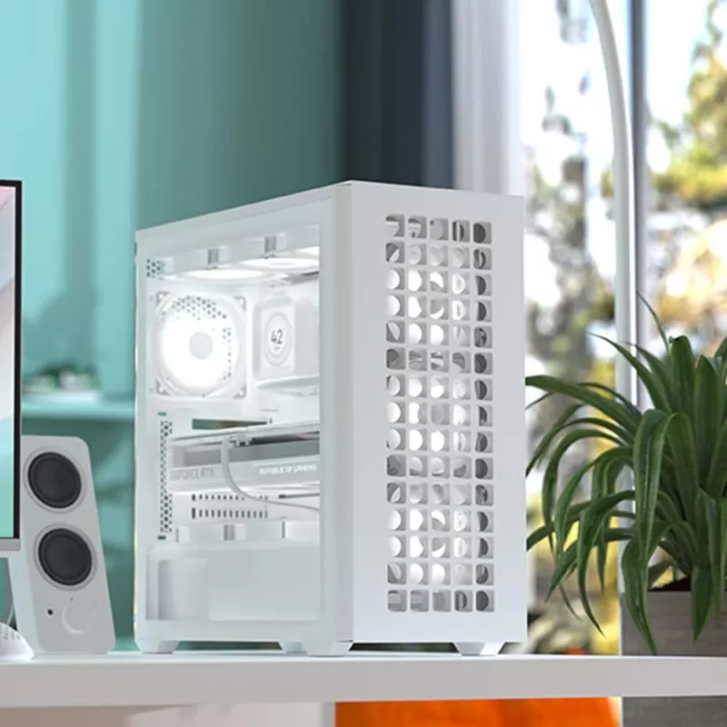 Korpusas Aerocool D502A Midi Tower Baltas