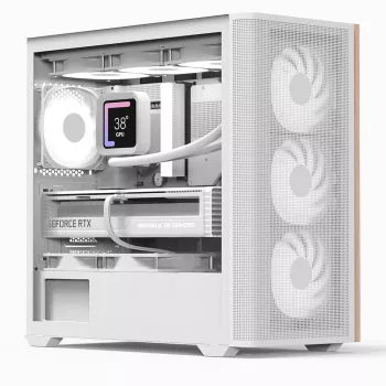 Aerocool D301A Mini Tower Baltas, Medinis