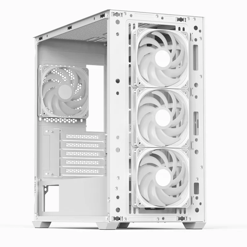 Aerocool D301A Mini Tower Baltas, Medinis