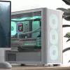Aerocool D301A Mini Tower Baltas, Medinis