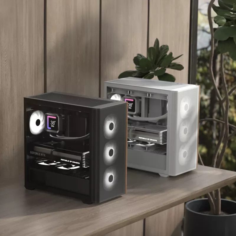 Aerocool D301A Mini Tower Baltas, Medinis