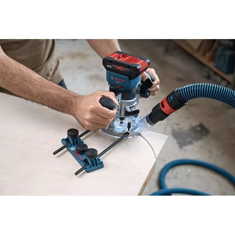 Bosch GKF 18V-8 delninė freza, juoda, mėlyna, 30000 RPM