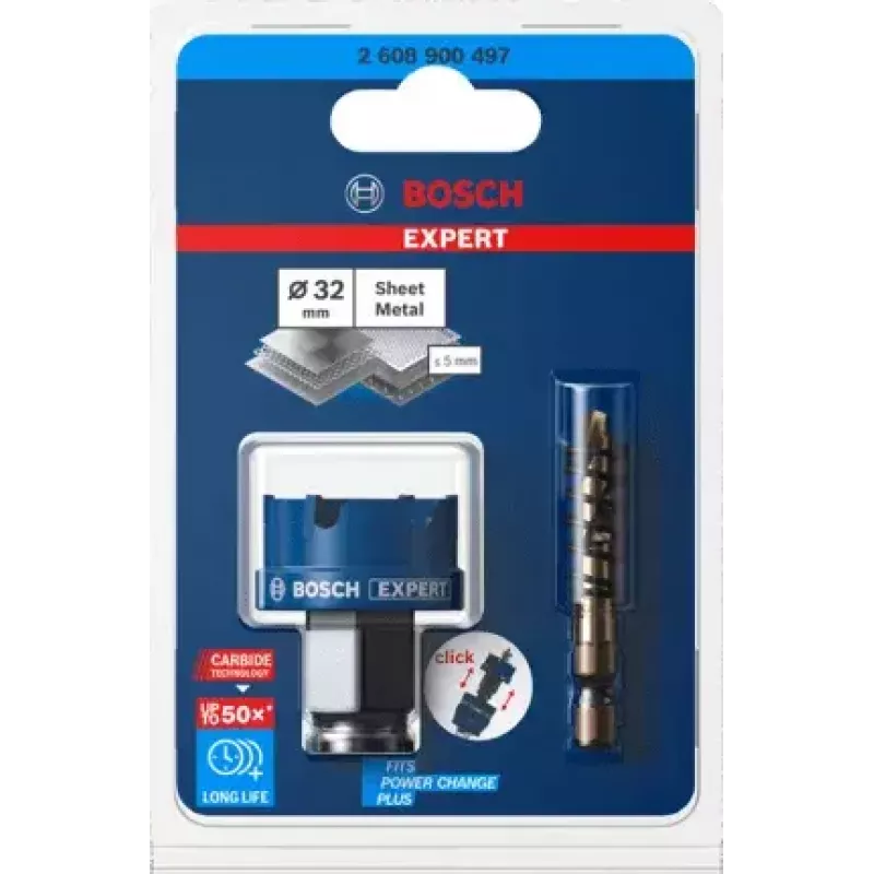 Bosch Expert Carbide SheetMetal 2608900497 skylmatis, Ø 32 mm, didžiausias pjovimo gylis 5 mm, skardai, plienui ir nerūdijančiam plienui