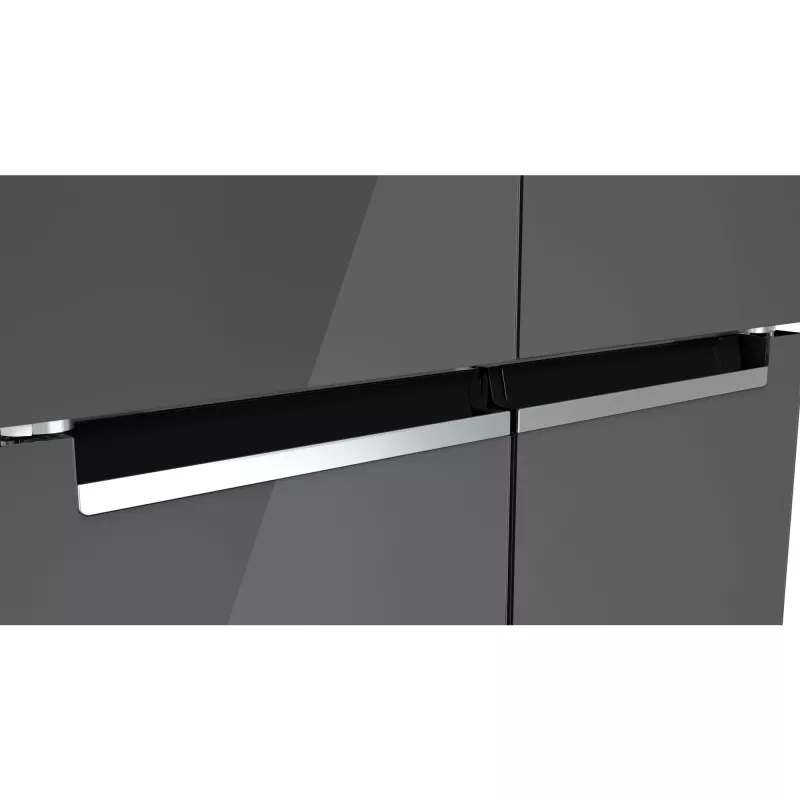 Šaldytuvas Bosch Serie 4 KMC85LEEA, šaldiklis apačioje, French door, 547 L, pilkas