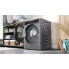 Bosch Serie 8 WNC254AS0 skalbyklė su džiovintuvu Laisvai pastatoma Priekinio pakrovimo Nerūdijantis plienas