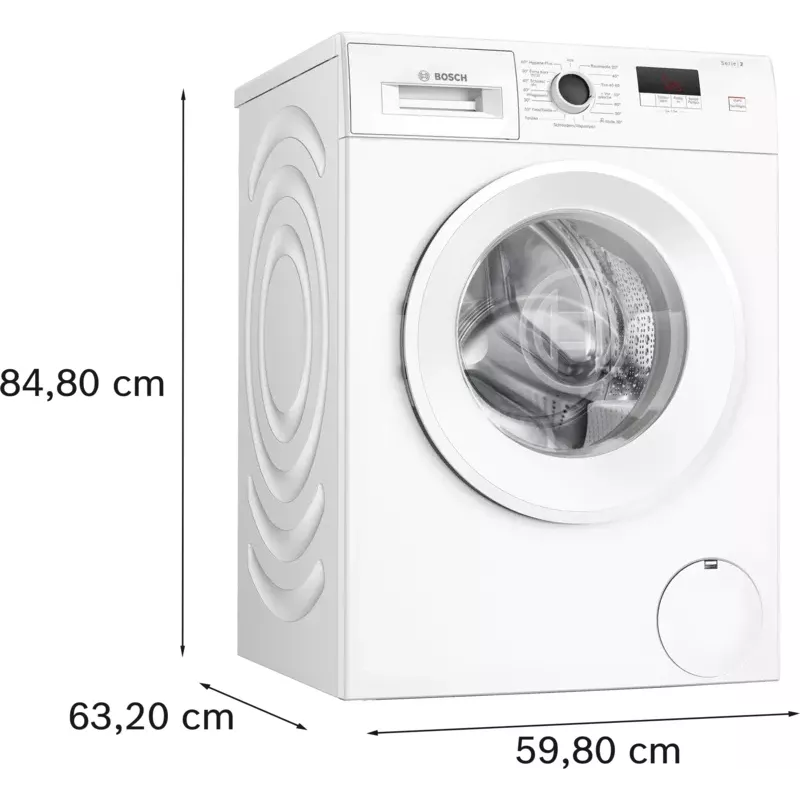 Bosch Serie 2 WGE02420 skalbimo mašina, priekinis pakrovimas, 7 kg, 1351 aps./min., balta