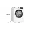 Bosch Serie 6 WGG244F40 skalbimo mašina, kraunama iš priekio, 9 kg, 1351 aps./min., i-DOS, balta/juoda
