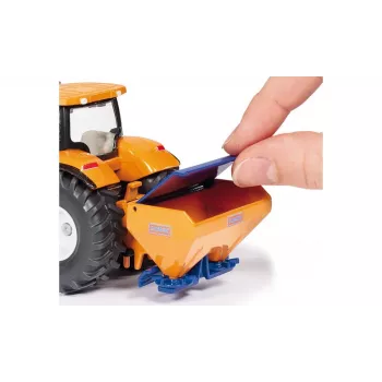 Siku traktorius su plūgu ir druskos barstytuvu, 1:50, metalas/plastikas