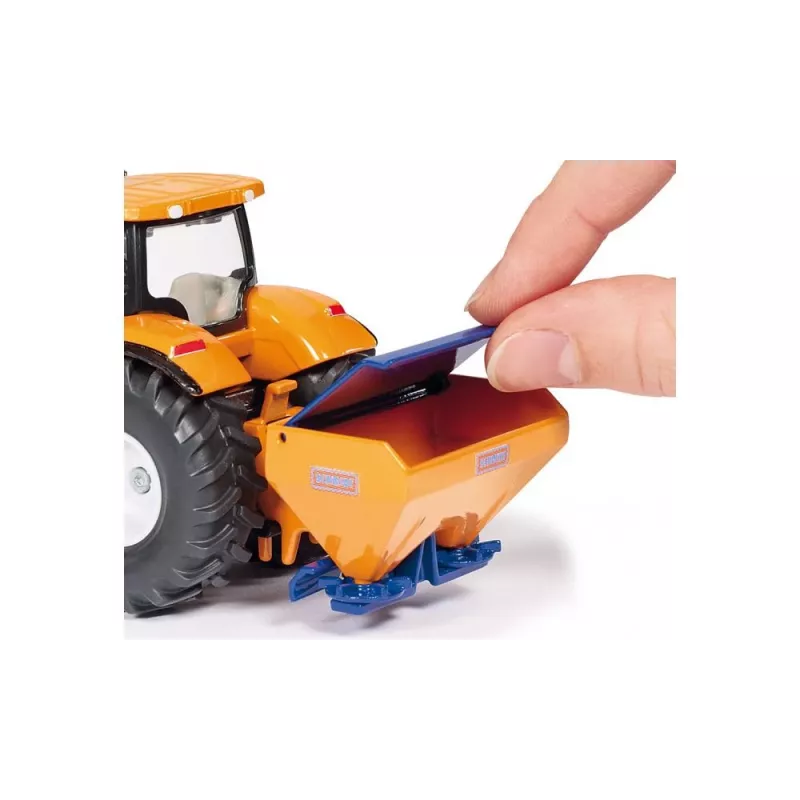 Siku traktorius su plūgu ir druskos barstytuvu, 1:50, metalas/plastikas