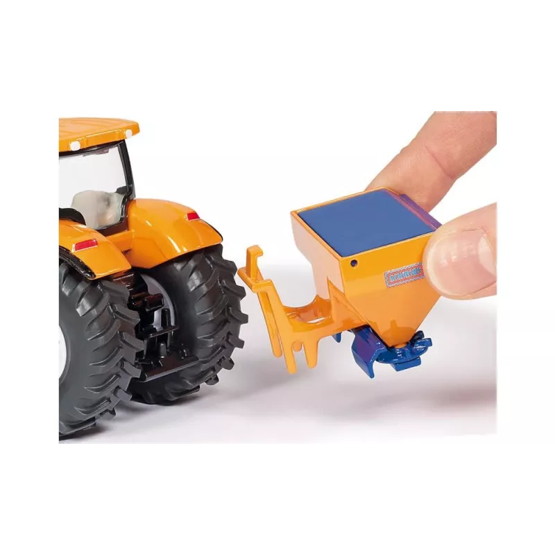 Siku traktorius su plūgu ir druskos barstytuvu, 1:50, metalas/plastikas