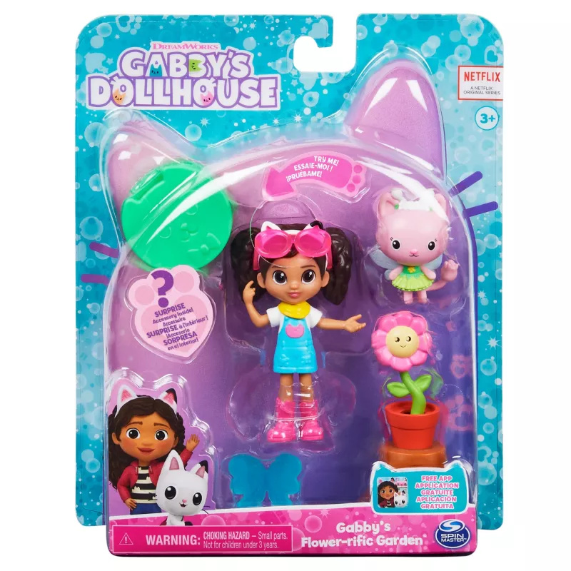 Gabby's Dollhouse , menų studijos rinkinys su 2 figūrėlėmis, 2 aksesuarais, pristatymo dėžute ir baldų detale, žaislai vaikams nuo 3 metų