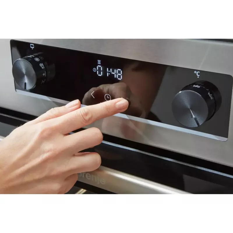 Gorenje GEC6C40WD Laisvai pastatoma viryklė Elektrinė Keraminė kaitlentė Juoda, Balta