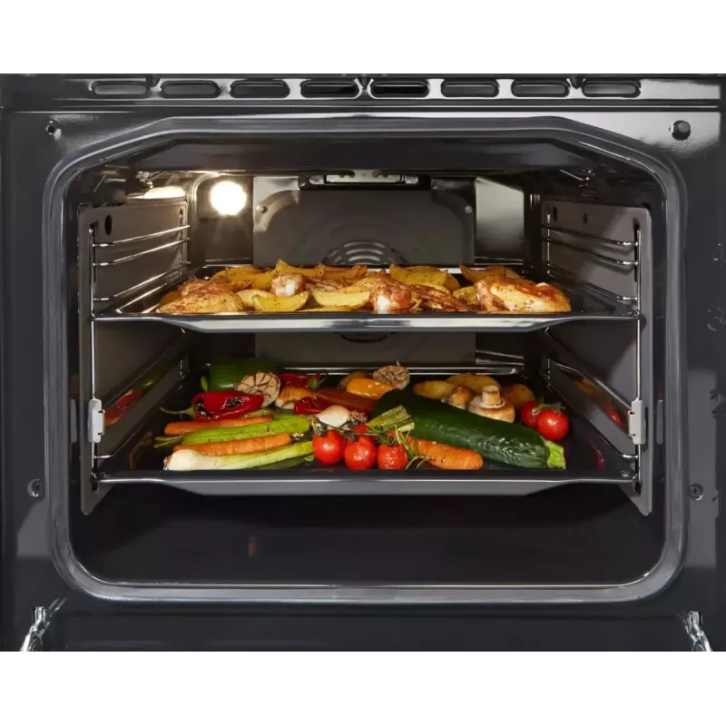 Gorenje GEC6C40WD Laisvai pastatoma viryklė Elektrinė Keraminė kaitlentė Juoda, Balta
