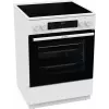 Gorenje GEC6C40WD Laisvai pastatoma viryklė Elektrinė Keraminė kaitlentė Juoda, Balta
