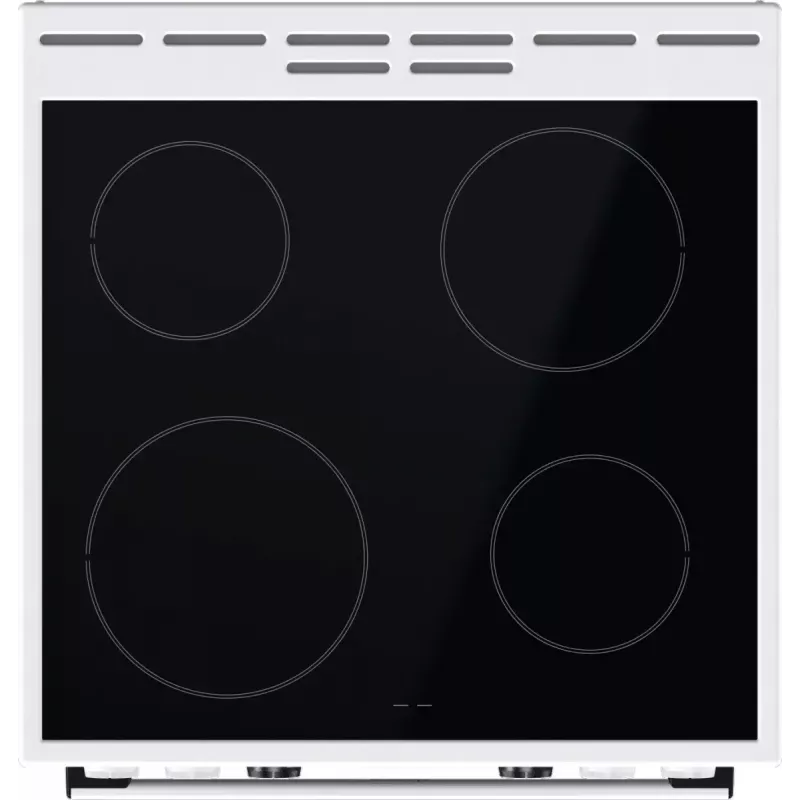 Gorenje GEC6C40WD Laisvai pastatoma viryklė Elektrinė Keraminė kaitlentė Juoda, Balta