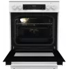 Gorenje GEC6C40WD Laisvai pastatoma viryklė Elektrinė Keraminė kaitlentė Juoda, Balta