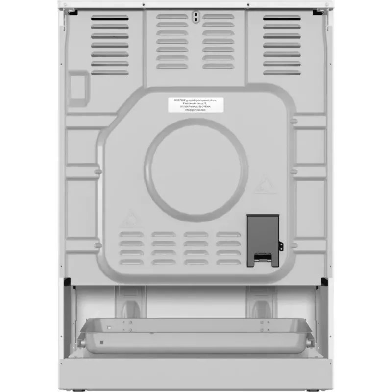 Gorenje GEC6C40WD Laisvai pastatoma viryklė Elektrinė Keraminė kaitlentė Juoda, Balta