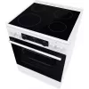Gorenje GEC6C40WD Laisvai pastatoma viryklė Elektrinė Keraminė kaitlentė Juoda, Balta