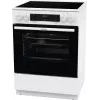 Gorenje GEC6C40WD Laisvai pastatoma viryklė Elektrinė Keraminė kaitlentė Juoda, Balta