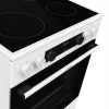 Gorenje GEC6C40WD Laisvai pastatoma viryklė Elektrinė Keraminė kaitlentė Juoda, Balta