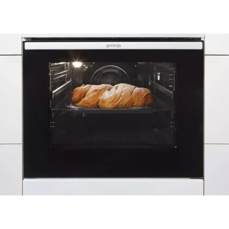 Gorenje GEC6C40WD Laisvai pastatoma viryklė Elektrinė Keraminė kaitlentė Juoda, Balta