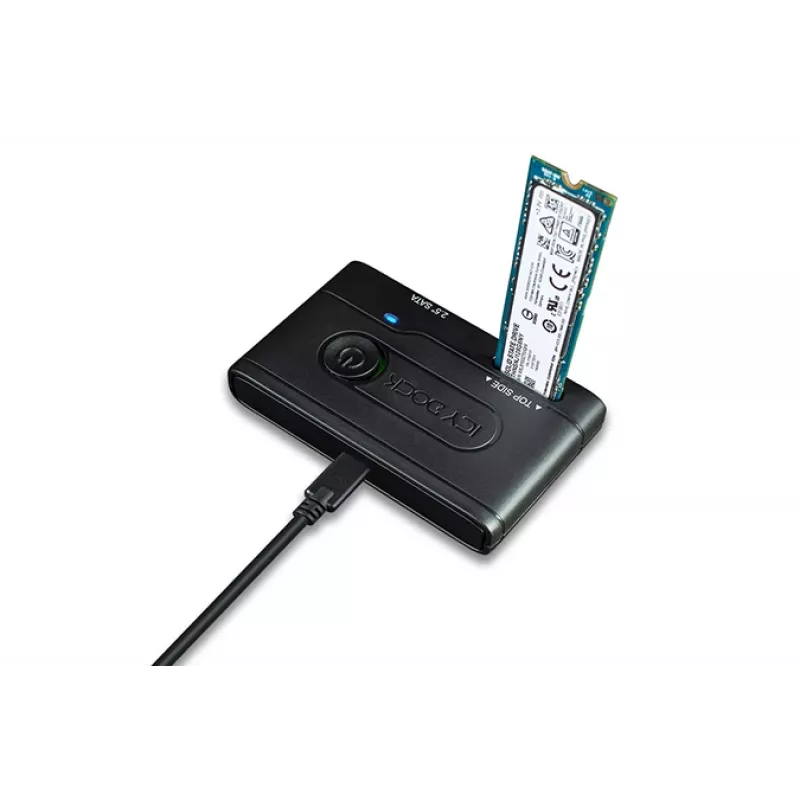 ICY BOX Ez-adapter – 2,5 colio SATA ir M.2 SATA kietojo disko / SSD adapteris į USB 3.2 Gen 1