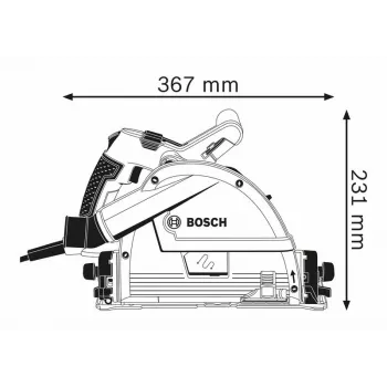 Bosch 0 601 675 001 nešiojamasis diskinis pjūklas 16,5 cm 6250 aps./min 1400 W