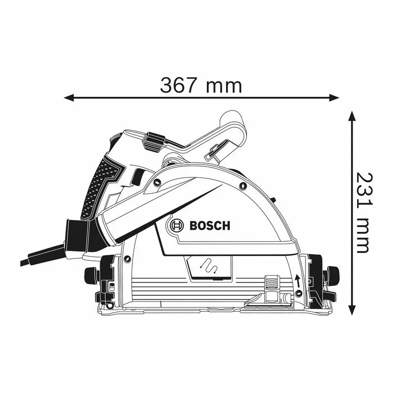 Bosch 0 601 675 001 nešiojamasis diskinis pjūklas 16,5 cm 6250 aps./min 1400 W