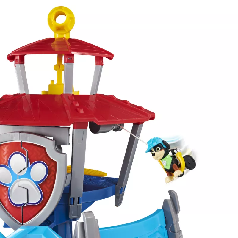 PAW Patrol Dino Rescue HQ žaidimų rinkinys su garsais, išskirtine Rex figūrėle ir transporto priemone