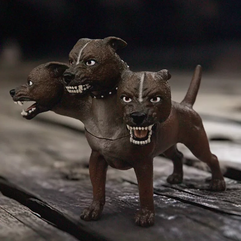 schleich Fluffy – trijų galvų šuo