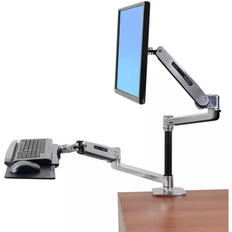 ERGOTRON LX HD stovo ranka sėdėjimui ir stovėjimui (poliruotas aliuminis)