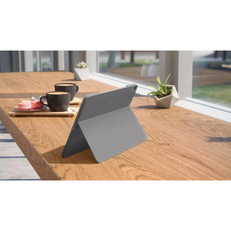 LOGITECH Combo Touch klaviatūrinis dėklas, skirtas iPad Air 11 colių 5 kartos, Oxford Grey, Qwertz Deutsch