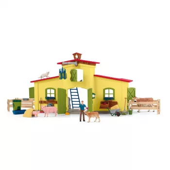 schleich FARM WORLD Didysis ūkis su gyvūnais ir aksesuarais, Ūkis, 3 m., Įvairiaspalvis, Plastikas