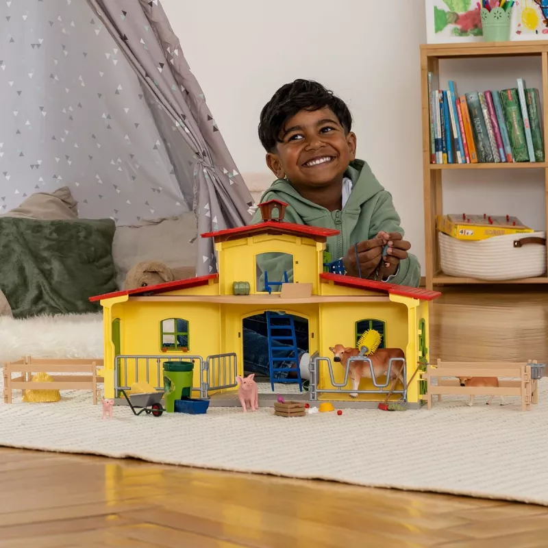 schleich FARM WORLD Didysis ūkis su gyvūnais ir aksesuarais, Ūkis, 3 m., Įvairiaspalvis, Plastikas