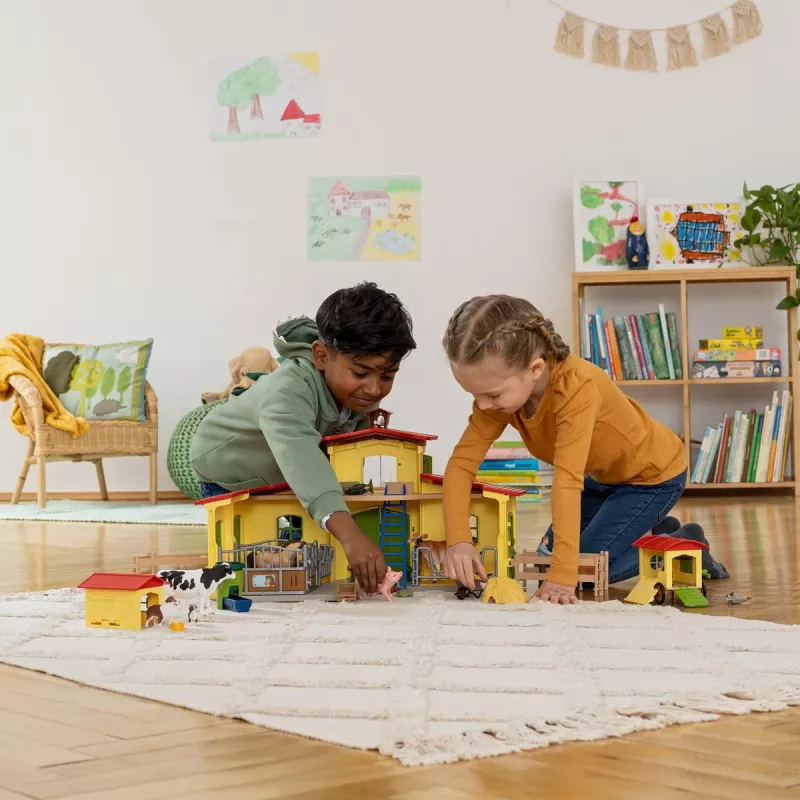 schleich FARM WORLD Didysis ūkis su gyvūnais ir aksesuarais, Ūkis, 3 m., Įvairiaspalvis, Plastikas