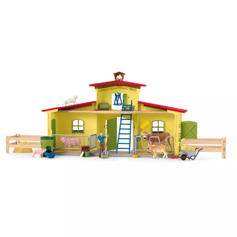 schleich FARM WORLD Didysis ūkis su gyvūnais ir aksesuarais, Ūkis, 3 m., Įvairiaspalvis, Plastikas