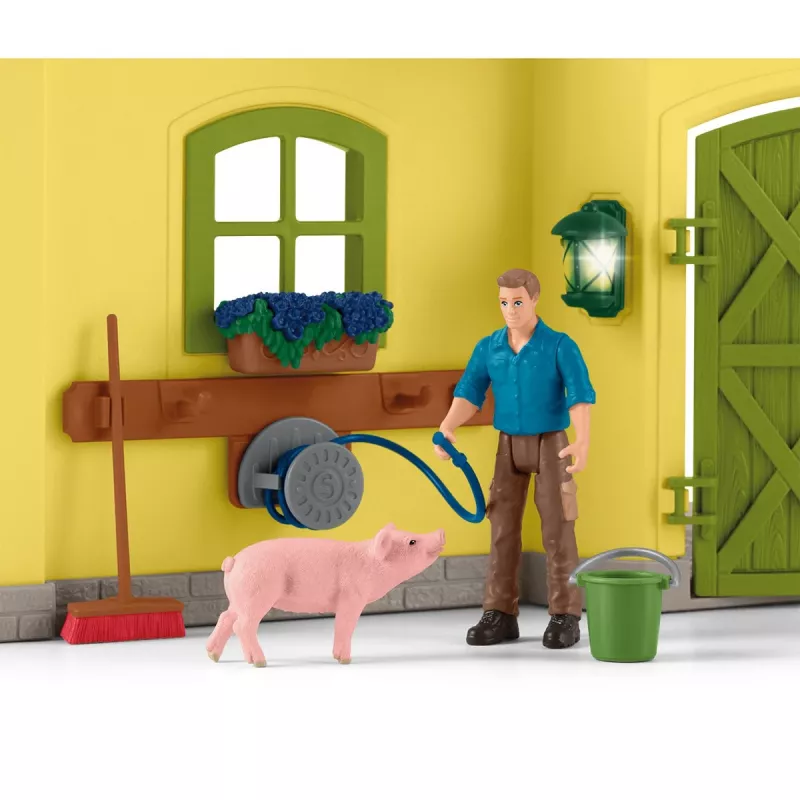schleich FARM WORLD Didysis ūkis su gyvūnais ir aksesuarais, Ūkis, 3 m., Įvairiaspalvis, Plastikas