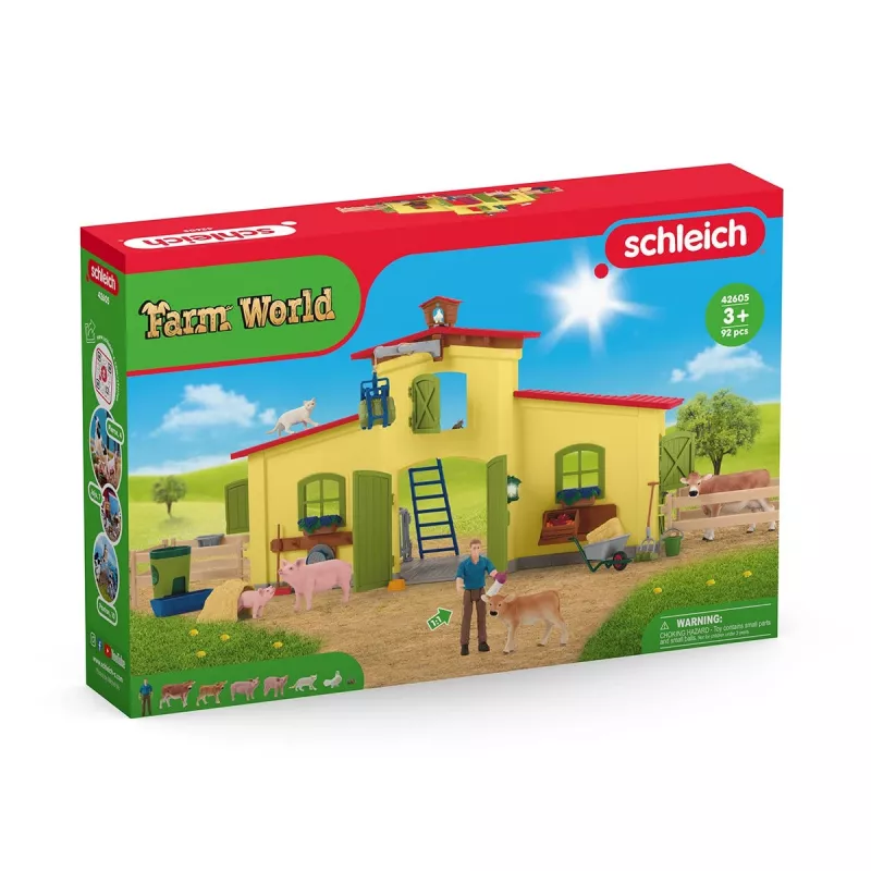 schleich FARM WORLD Didysis ūkis su gyvūnais ir aksesuarais, Ūkis, 3 m., Įvairiaspalvis, Plastikas