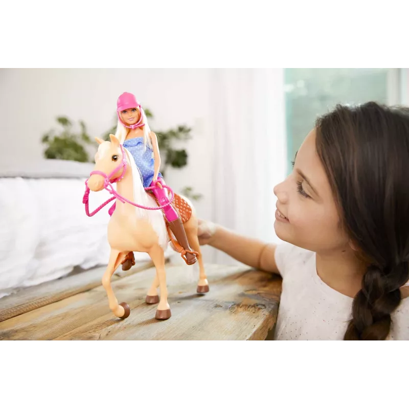 Barbie lėlė su arkliu, mados lėlė, moteriška, 3 m, mergaitėms, 250 mm, 480 g