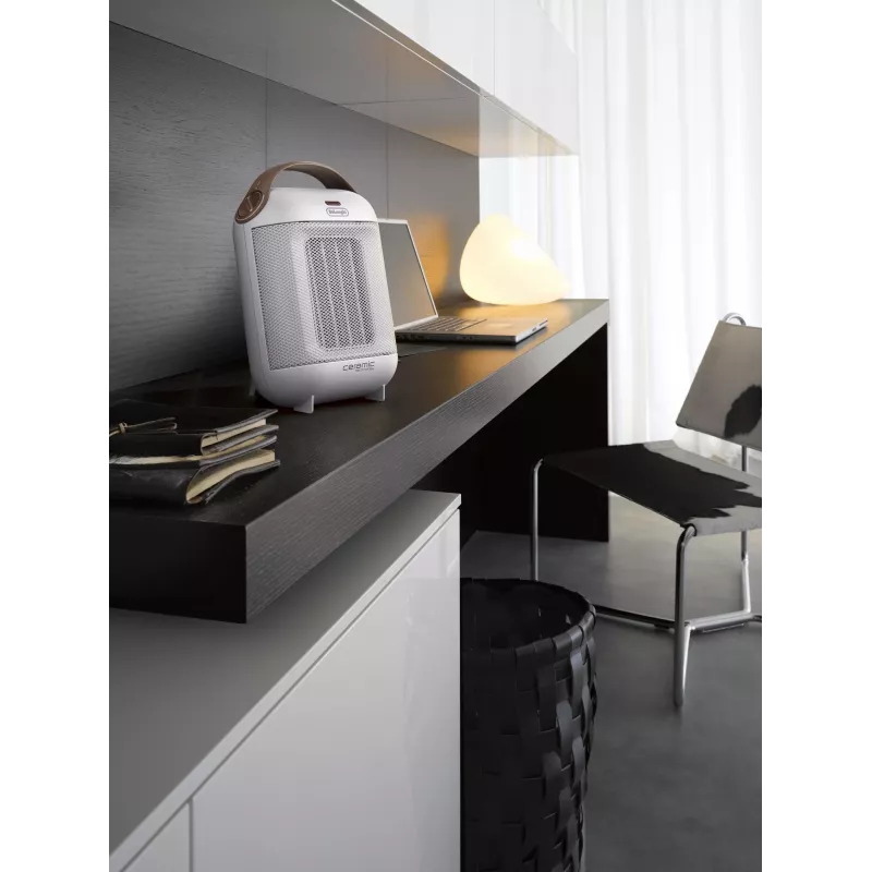 De’Longhi Capsule HFX30C18.IW ventiliatorinis elektrinis šildytuvas, ruda, balta, 1800 W